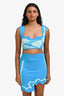 PH5 Blue Scalloped Hem Mini Skirt and Crop Top Set Size XS