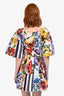 Dolce & Gabbana Multicolour Cotton Patchwork Floral Dress Size 40