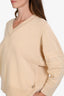 Hermès Beige Cashmere V-Neck Sweater Size 38