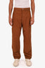 Prada Brown Moleskin Double Knee Work Pants Size 34 Mens