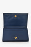 Prada Blue Saffiano Card Holder