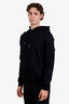 Christian Dior Black Cotton Logo Patch Hoodie Size L