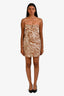 Faithfull The Brand Brown Zebra Print Tank Mini Dress Size 4