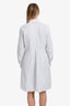 Rag & Bone White/Navy Striped Cotton 'Lucia' Mini Shirt Dress Size M