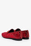 Gucci Red Velvet GG 'Jordaan' Loafer Size 37