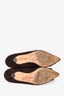 Manolo Blahnik Brown Suede Flower Appliqué Kitten Heel Size 39