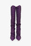 Alexandre Birman Purple Crystal Slouch Tall Boot Size 38