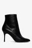 Manolo Blahnik Black Leather Ankle Boots Size 36