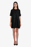 Prada 2020 Black Re-Nylon Short Sleeve Midi Dress With Detachable Pouch Size 40