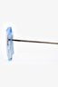 Dolce & Gabbana Blue Translucent Oversized Square Sunglasses
