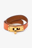 Hermès 2013 Orange Leather Kelly Double Tour Bracelet