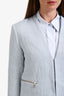 Sandro Blue Denim Clasp Jacket Size 40