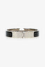Hermès Palladium Plated/Black Clic H Bracelet