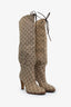 Bottes sur le genou Gucci GG Canvas Pointure 40