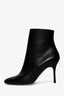 Manolo Blahnik Black Leather Ankle Boots Size 36