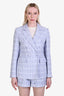 Cami NYC Blue/White Tweed Double Breasted Blazer Size S