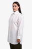 Pre-loved Chanel™ White Cotton Poplin Tuxedo Shirt Size 46