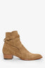 Saint Laurent Beige Suede Buckle 'Wyatt Jodhpur' Ankle Boot Size 43 Mens