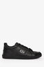 Christian Dior Black Leather and Suede CD Logo Low Top Sneakers Size 39.5