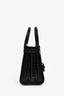 Saint Laurent Black Croc Embossed Sac de Jour Nano Top Handle
