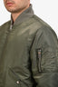 Sandro Green Nylon Bomber Jacket Size M Mens