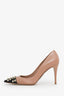 Valentino Nude/Black Leather Patent Rockstud Pumps Size 37