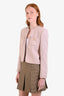 Celine Blush Pink Wool Blend Tweed Jacket Size 36