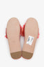 Miu Miu Pink Velvet Floral Appliqué Sandals Size 40