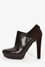 Gucci Brown Leather Suede Ankle Boots Size 38