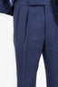 Ralph Lauren Purple Label Blue Linen Silk Single Breasted Two-Piece Suit Size 38/32 Mens