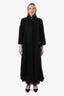 Pre-loved Chanel™ 2017 Black Wool Cashmere Front Pocket Maxi Coat Size 34