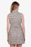 Theory Brown/Beige Tweed Mini Sleeveless Dress Size 0