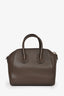 Givenchy Brown Leather Logo Mini 'Antigona' Top Handle Bag With Strap