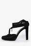 Gucci by Tom Ford Black Satin Velvet Wrap Heels Size 9.5