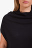 Rick Owens FW 2015 Navy Funnel Neck Sleeveless Sweater Size 4
