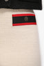 Maje White/Red Tweed Flare Mini Skirt Size 34