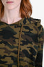 Nili Lotan Green Camouflage Cotton 'Janie' Hoodie Size XS