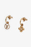 Louis Vuitton Gold Tone Blooming Drop Earrings