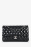 Pre-loved Chanel™ 2011 Black Lambskin Small Double Flap SHW