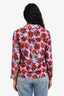 Alice & Olivia Purple/Red Floral Long Sleeve Button Down Top Size XS