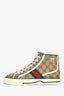 Gucci GG Supreme Canvas High Top Tennis Sneakers Size 35.5