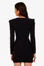 David Koma Black Crystal Embellished Cut Out Mini Dress Size 6