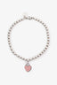 Tiffany & Co. Sterling Silver Beaded Heart Tag Bracelet