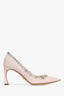 Christian Dior 2016 Pink Denim Flower Crystal Embellished 'Garland' Heels Size 38