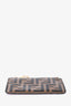 Fendi Brown/Red FF Embossed Key Pouch Wallet