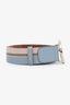 Gucci Blue Leather Canvas GG Belt Size 85