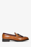 Max Mara Brown Leather Tasselled Loafers Size 38.5