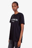 Balmain Black Cotton Logo T-Shirt Size XL