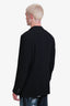 Armani Collezioni Black Crepe Ribbed Blazer Size Large Men's