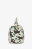 Gucci Beige/Green Canvas 'Unicef' Elephant Graphic GG Boston Bag